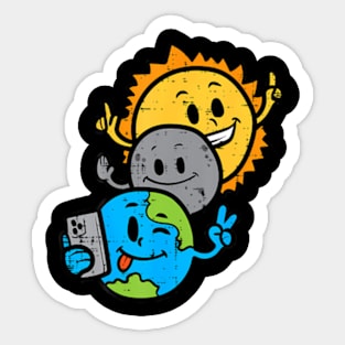 Slefie Eh Moon Sun ny Total Solar Eclipse 2024 s Sticker